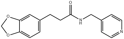 3-(1,3-benzodioxol-5-yl)-N-(pyridin-4-ylmethyl)propanamide 구조식 이미지