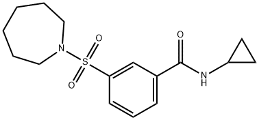 3-(azepan-1-ylsulfonyl)-N-cyclopropylbenzamide Structure
