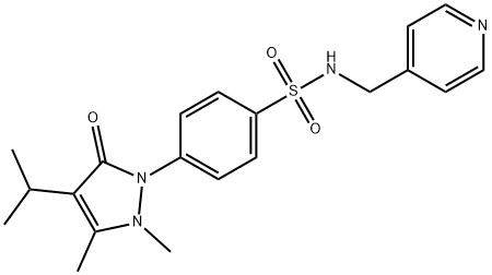 4-(2,3-dimethyl-5-oxo-4-propan-2-ylpyrazol-1-yl)-N-(pyridin-4-ylmethyl)benzenesulfonamide 구조식 이미지