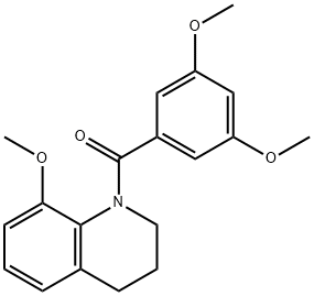 (3,5-dimethoxyphenyl)-(8-methoxy-3,4-dihydro-2H-quinolin-1-yl)methanone 구조식 이미지