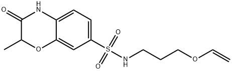 N-(3-ethenoxypropyl)-2-methyl-3-oxo-4H-1,4-benzoxazine-7-sulfonamide 구조식 이미지