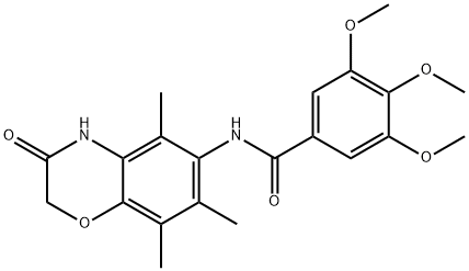 3,4,5-trimethoxy-N-(5,7,8-trimethyl-3-oxo-4H-1,4-benzoxazin-6-yl)benzamide Structure
