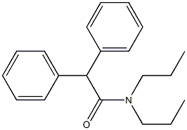 2,2-diphenyl-N,N-dipropylacetamide 구조식 이미지
