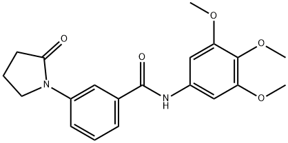 3-(2-oxopyrrolidin-1-yl)-N-(3,4,5-trimethoxyphenyl)benzamide 구조식 이미지