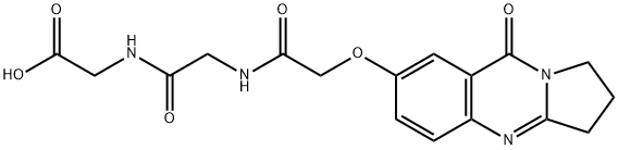 2-[[2-[[2-[(9-oxo-2,3-dihydro-1H-pyrrolo[2,1-b]quinazolin-7-yl)oxy]acetyl]amino]acetyl]amino]acetic acid 구조식 이미지