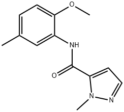 N-(2-methoxy-5-methylphenyl)-2-methylpyrazole-3-carboxamide 구조식 이미지