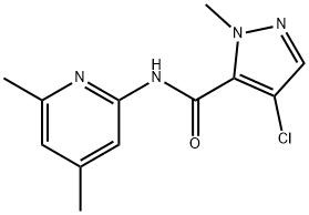 4-chloro-N-(4,6-dimethylpyridin-2-yl)-2-methylpyrazole-3-carboxamide 구조식 이미지