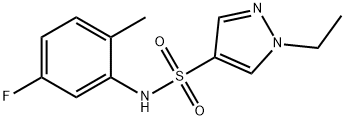 1-ethyl-N-(5-fluoro-2-methylphenyl)pyrazole-4-sulfonamide 구조식 이미지