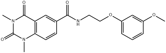 N-[2-(3-methoxyphenoxy)ethyl]-1,3-dimethyl-2,4-dioxoquinazoline-6-carboxamide 구조식 이미지