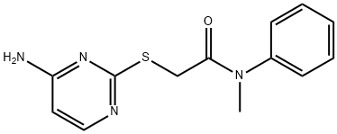 2-(4-aminopyrimidin-2-yl)sulfanyl-N-methyl-N-phenylacetamide 구조식 이미지
