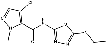 4-chloro-N-(5-ethylsulfanyl-1,3,4-thiadiazol-2-yl)-2-methylpyrazole-3-carboxamide Structure