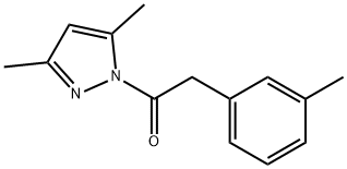 1-(3,5-dimethylpyrazol-1-yl)-2-(3-methylphenyl)ethanone 구조식 이미지