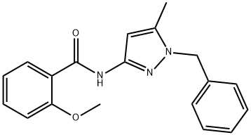 N-(1-benzyl-5-methylpyrazol-3-yl)-2-methoxybenzamide Structure