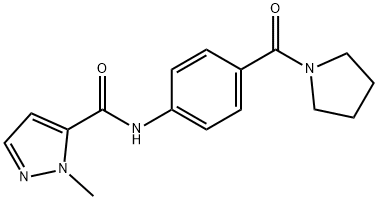 2-methyl-N-[4-(pyrrolidine-1-carbonyl)phenyl]pyrazole-3-carboxamide Structure