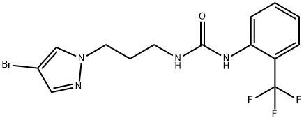 1-[3-(4-bromopyrazol-1-yl)propyl]-3-[2-(trifluoromethyl)phenyl]urea Structure