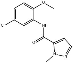 N-(5-chloro-2-methoxyphenyl)-2-methylpyrazole-3-carboxamide 구조식 이미지