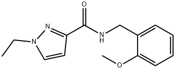 1-ethyl-N-[(2-methoxyphenyl)methyl]pyrazole-3-carboxamide Structure