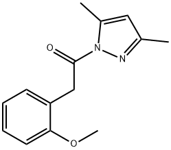 1-(3,5-dimethylpyrazol-1-yl)-2-(2-methoxyphenyl)ethanone 구조식 이미지