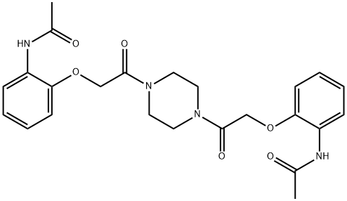 N-[2-[2-[4-[2-(2-acetamidophenoxy)acetyl]piperazin-1-yl]-2-oxoethoxy]phenyl]acetamide Structure