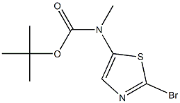 (2-Bromo-thiazol-5-yl)-methyl-carbamic acid tert-butyl ester 구조식 이미지