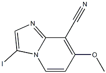 3-Iodo-7-methoxy-imidazo[1,2-a]pyridine-8-carbonitrile 구조식 이미지
