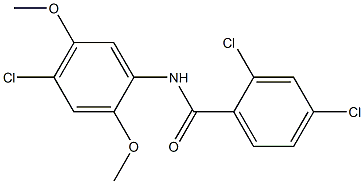 2,4-dichloro-N-(4-chloro-2,5-dimethoxyphenyl)benzamide Structure