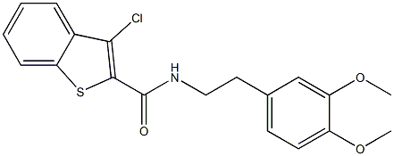 3-chloro-N-[2-(3,4-dimethoxyphenyl)ethyl]-1-benzothiophene-2-carboxamide Structure