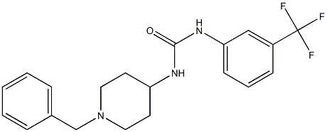 1-(1-benzylpiperidin-4-yl)-3-[3-(trifluoromethyl)phenyl]urea 구조식 이미지