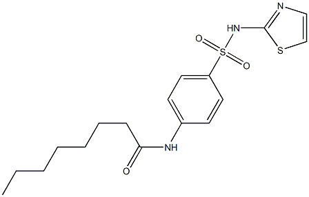 N-[4-(1,3-thiazol-2-ylsulfamoyl)phenyl]octanamide 구조식 이미지