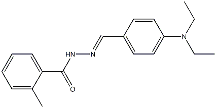 N-[(E)-[4-(diethylamino)phenyl]methylideneamino]-2-methylbenzamide 구조식 이미지