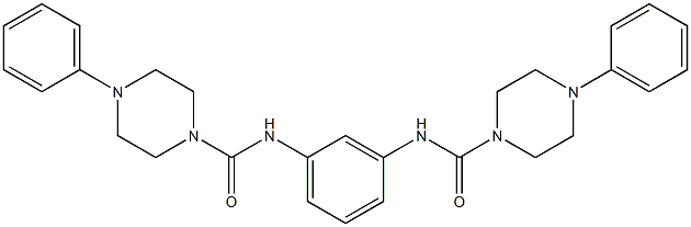 4-phenyl-N-[3-[(4-phenylpiperazine-1-carbonyl)amino]phenyl]piperazine-1-carboxamide Structure
