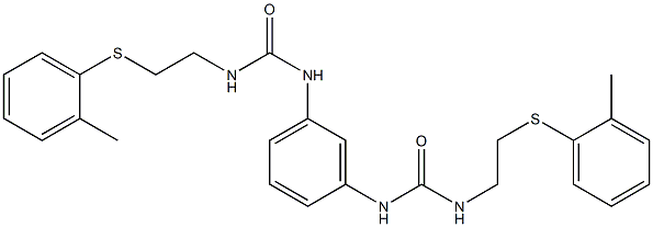 1-[2-(2-methylphenyl)sulfanylethyl]-3-[3-[2-(2-methylphenyl)sulfanylethylcarbamoylamino]phenyl]urea 구조식 이미지
