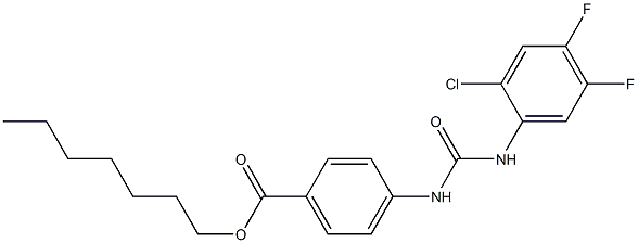heptyl 4-[(2-chloro-4,5-difluorophenyl)carbamoylamino]benzoate 구조식 이미지
