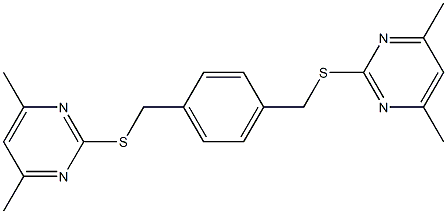 2-[[4-[(4,6-dimethylpyrimidin-2-yl)sulfanylmethyl]phenyl]methylsulfanyl]-4,6-dimethylpyrimidine Structure