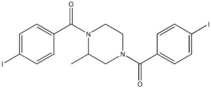 [4-(4-iodobenzoyl)-3-methylpiperazin-1-yl]-(4-iodophenyl)methanone Structure