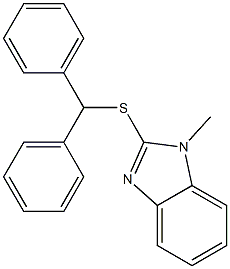 2-benzhydrylsulfanyl-1-methylbenzimidazole Structure