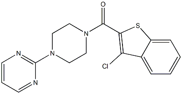 (3-chloro-1-benzothiophen-2-yl)-(4-pyrimidin-2-ylpiperazin-1-yl)methanone 구조식 이미지