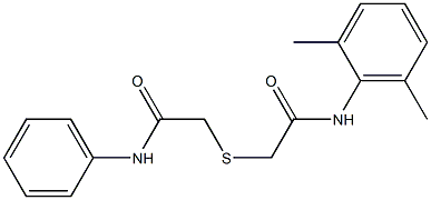 2-[2-(2,6-dimethylanilino)-2-oxoethyl]sulfanyl-N-phenylacetamide 구조식 이미지