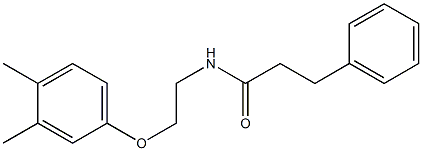 N-[2-(3,4-dimethylphenoxy)ethyl]-3-phenylpropanamide 구조식 이미지