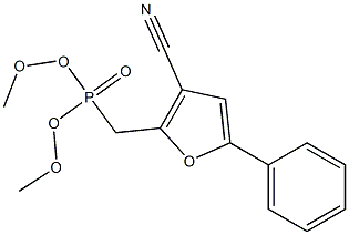 2-(dimethoxyphosphorylmethyl)-5-phenylfuran-3-carbonitrile Structure