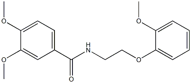 3,4-dimethoxy-N-[2-(2-methoxyphenoxy)ethyl]benzamide 구조식 이미지