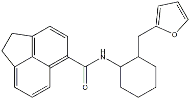 N-[2-(furan-2-ylmethyl)cyclohexyl]-1,2-dihydroacenaphthylene-5-carboxamide 구조식 이미지