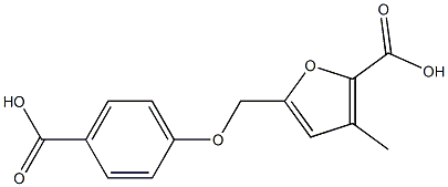 5-[(4-carboxyphenoxy)methyl]-3-methylfuran-2-carboxylic acid Structure