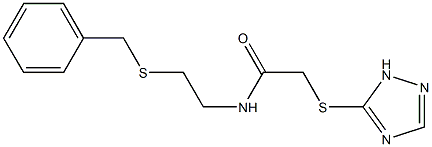 N-(2-benzylsulfanylethyl)-2-(1H-1,2,4-triazol-5-ylsulfanyl)acetamide 구조식 이미지