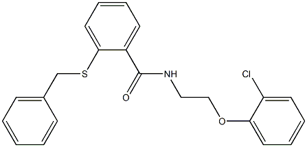 2-benzylsulfanyl-N-[2-(2-chlorophenoxy)ethyl]benzamide Structure