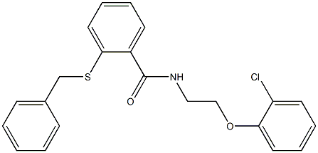 2-benzylsulfanyl-N-[2-(2-chlorophenoxy)ethyl]benzamide 구조식 이미지