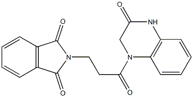 2-[3-oxo-3-(3-oxo-2,4-dihydroquinoxalin-1-yl)propyl]isoindole-1,3-dione 구조식 이미지