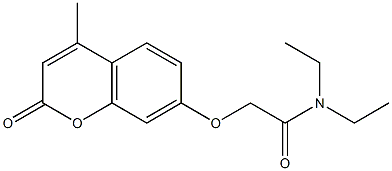 N,N-diethyl-2-(4-methyl-2-oxochromen-7-yl)oxyacetamide 구조식 이미지