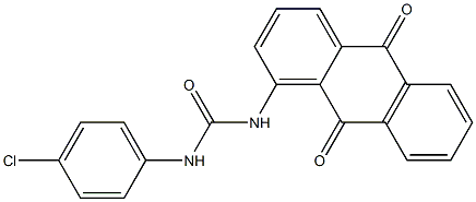 1-(4-chlorophenyl)-3-(9,10-dioxoanthracen-1-yl)urea 구조식 이미지