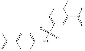 N-(4-acetylphenyl)-4-methyl-3-nitrobenzenesulfonamide 구조식 이미지